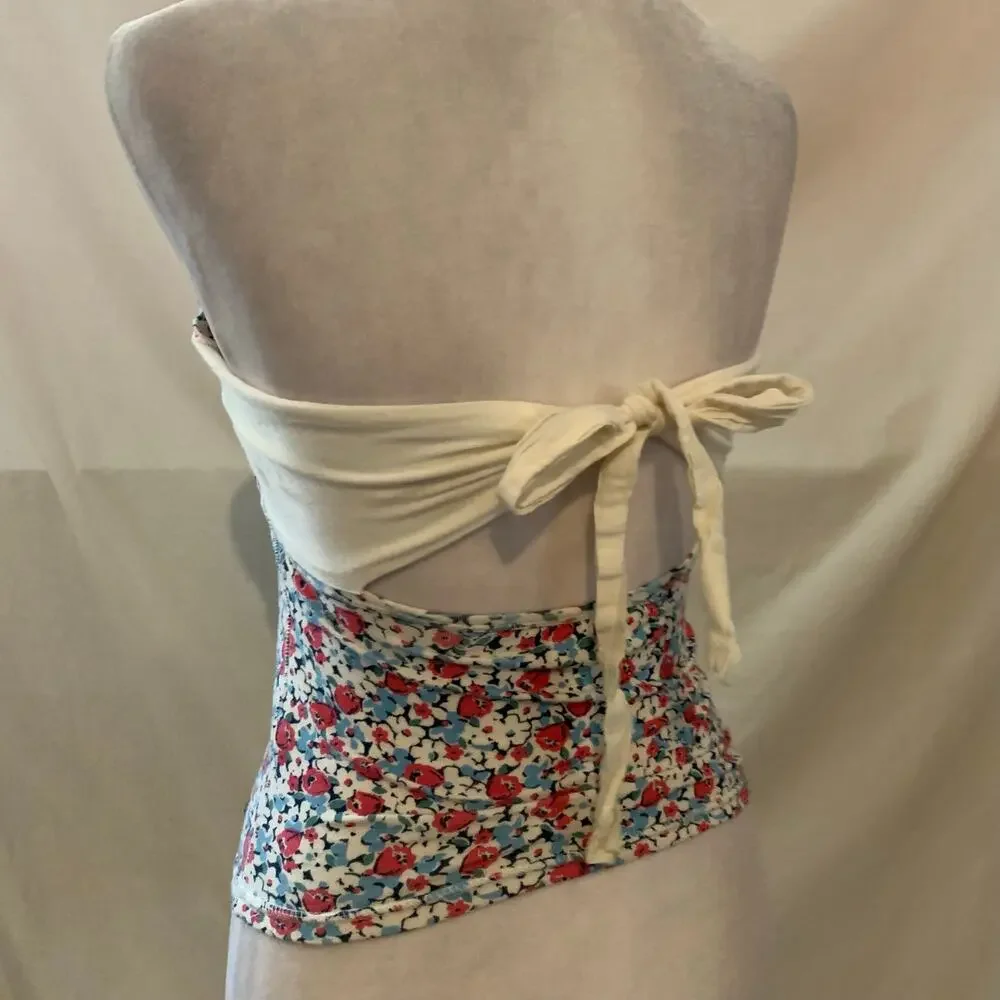 Vintage Y2K Aeropostale Floral Tube Top Size Small
